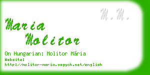 maria molitor business card