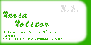 maria molitor business card